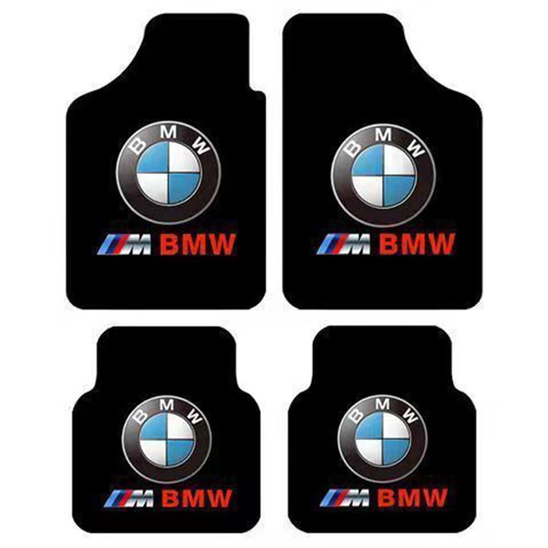 4PCS Universal Car Floor Mats Auto Carpets Interior Trim Accessories For BMW