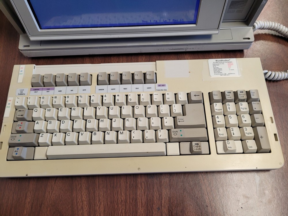 VINTAGE SHARP PC-7100 Personal Computer RARE MS DOS PC Works Great