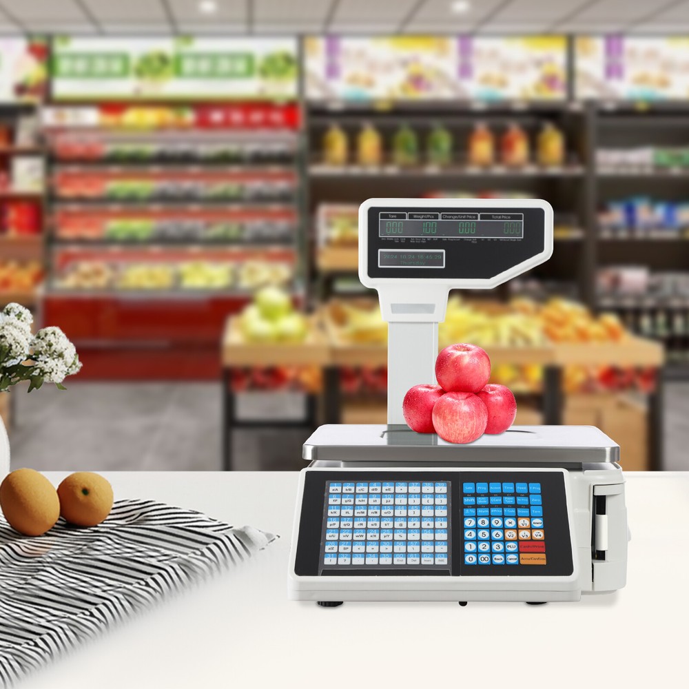 Electronic Weight Scale With Thermal Label Printer Digital Price Computing Scale
