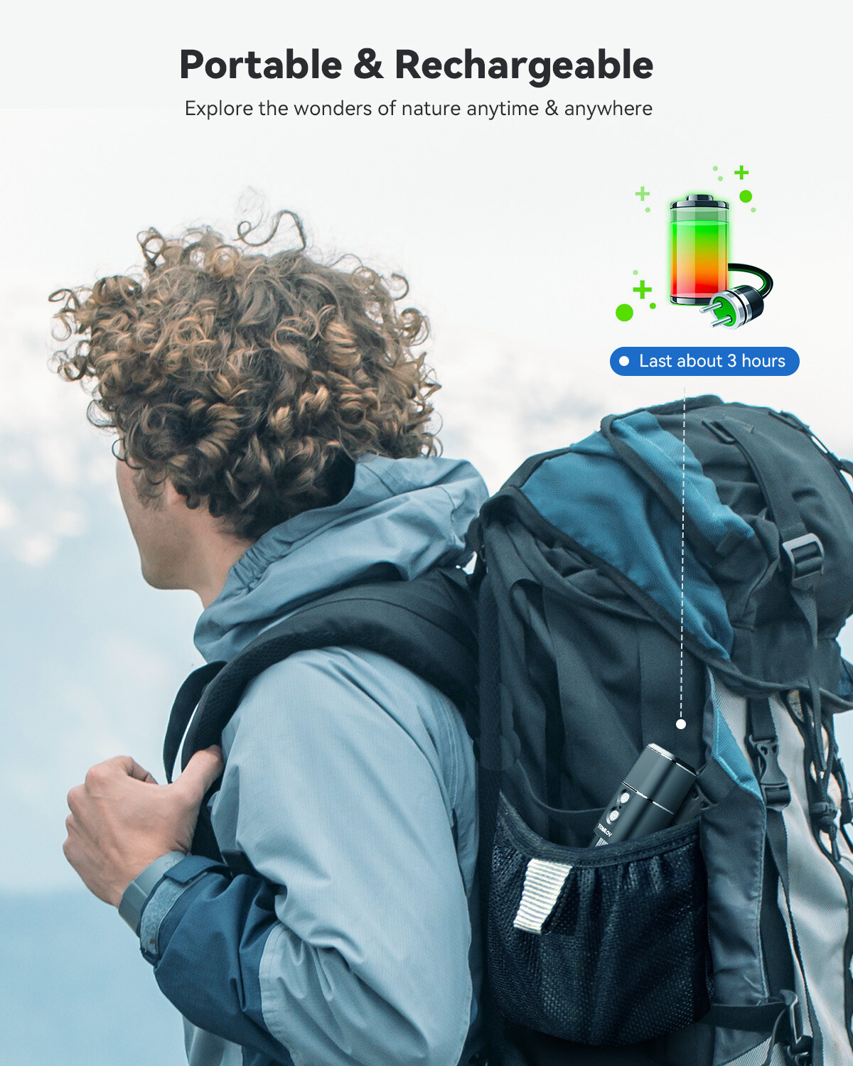 TOMLOV Digital Microscope Coin Microscope 50-1000X Magnification Handheld Used