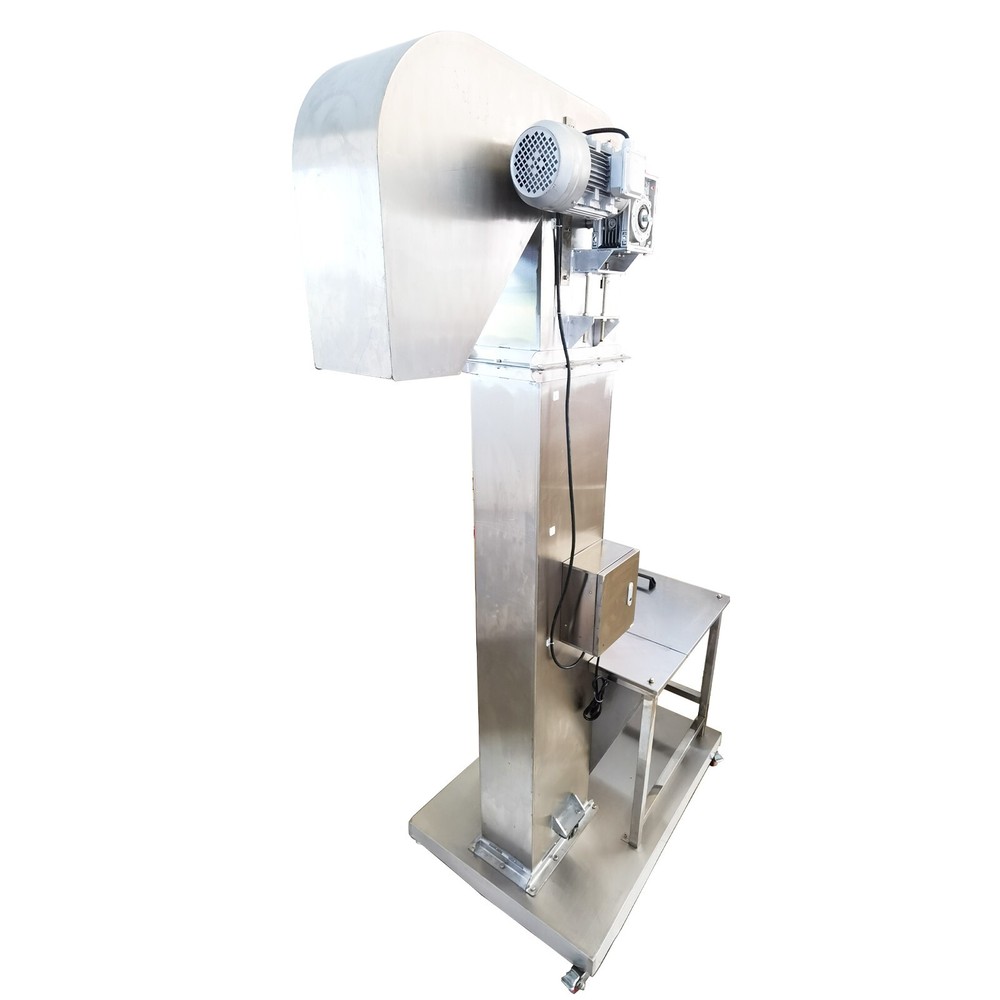 2M Vertical Feeder Elevating Rice Nut Conveyor Bucket Elevator Machine 220V