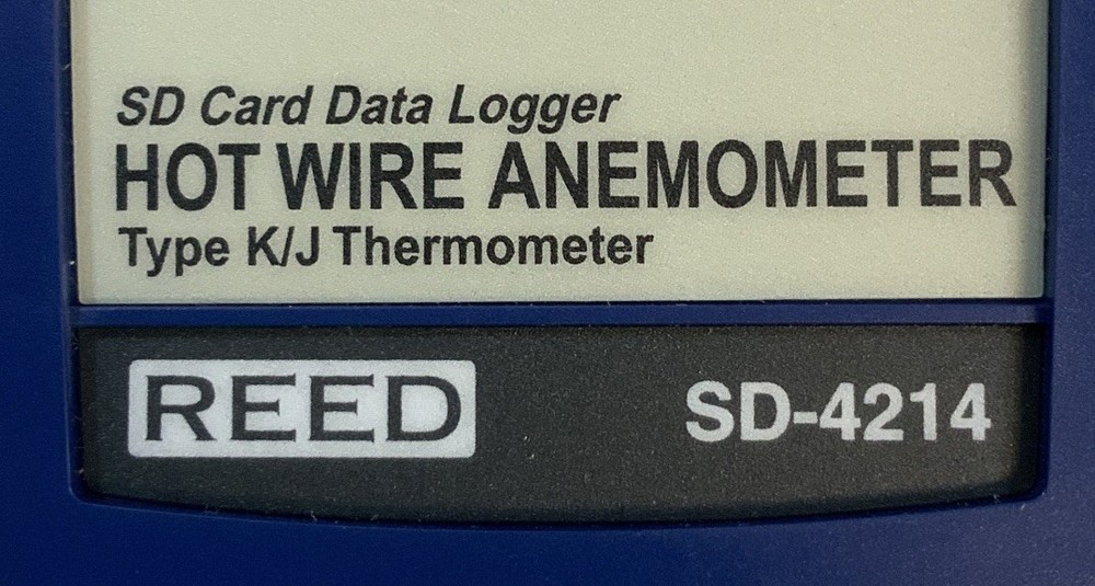 Reed SD-4214 Hot Wire Thermo-Anemometer/Datalogger NS E6C