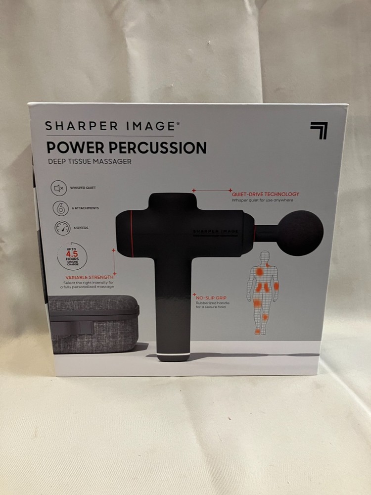 Sharper Image Power Percussion Deep Tissue Massager 6 Attachments
