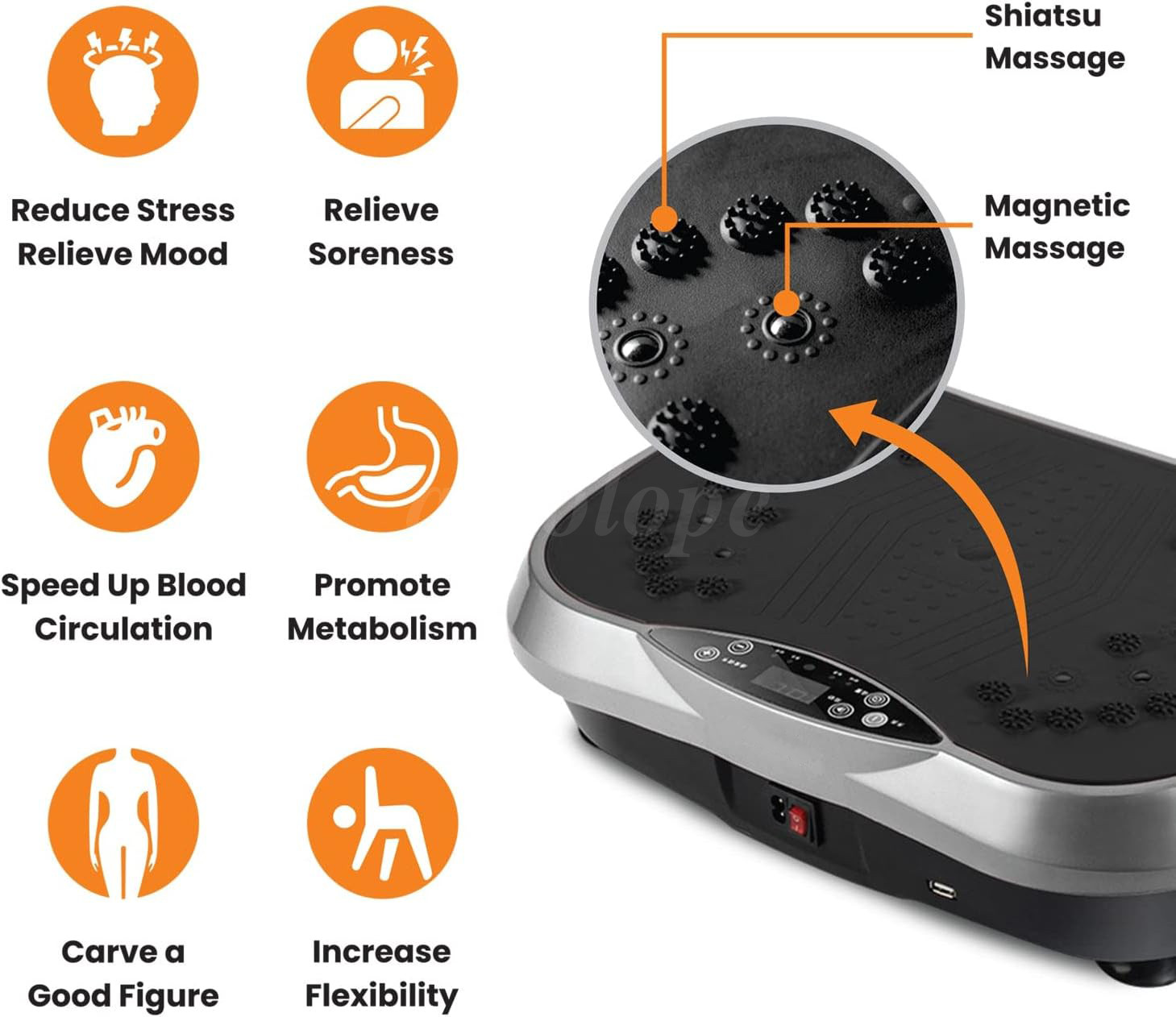 NEW Vibration Plate Exercise Machine Vibrate Platform Whole Body Workout Fitness