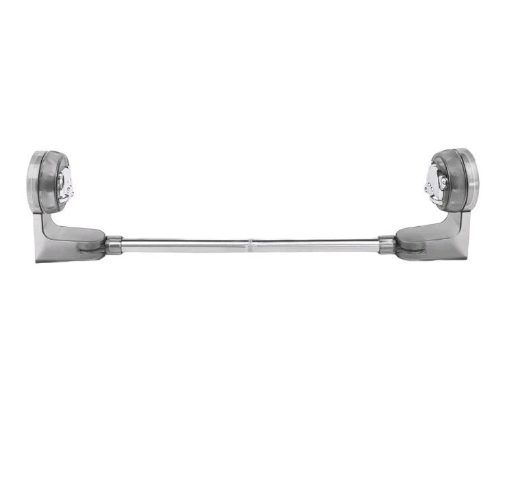 Adjustable 12 - 19" Bathroom Suction Cup Towel Rack With Adjustable Angles