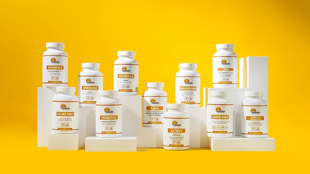 SOWELO Vitamin C 1000mg Tablets Ascorbic Acid With Bioflavonoids