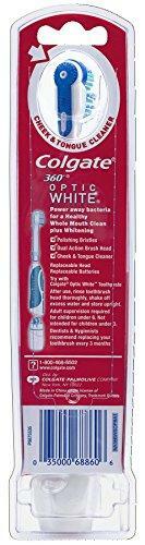 Colgate Optic White Battery Powered Toothbrush, Soft