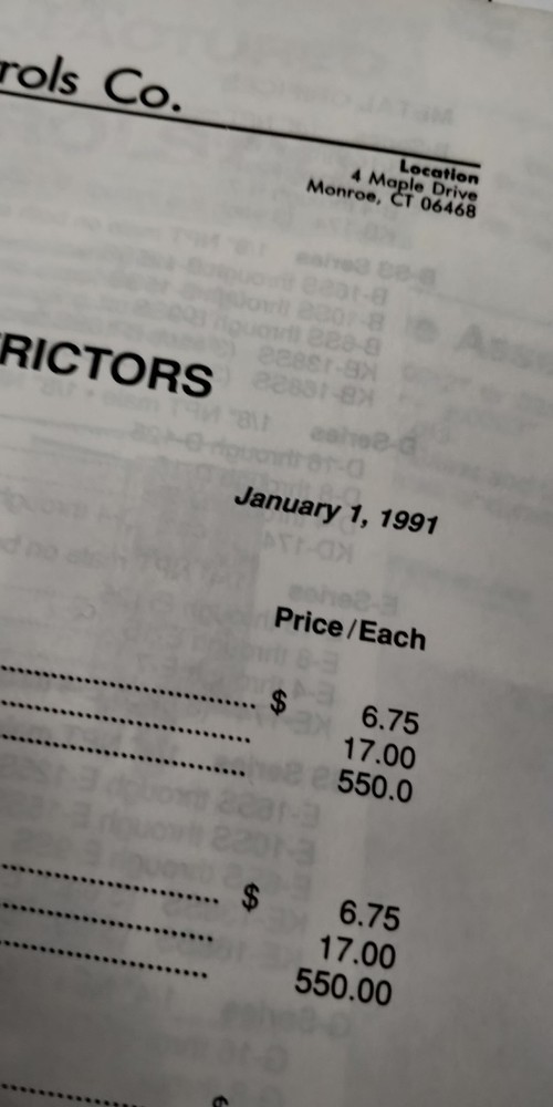 1990 O'Keefe Controls Co. PRECISION FLUID RESTRICTORS Catalog C3