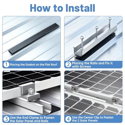 Solar Panel Mounting Brackets Pcs Aluminum Solar Panel Bracket Kit with 6