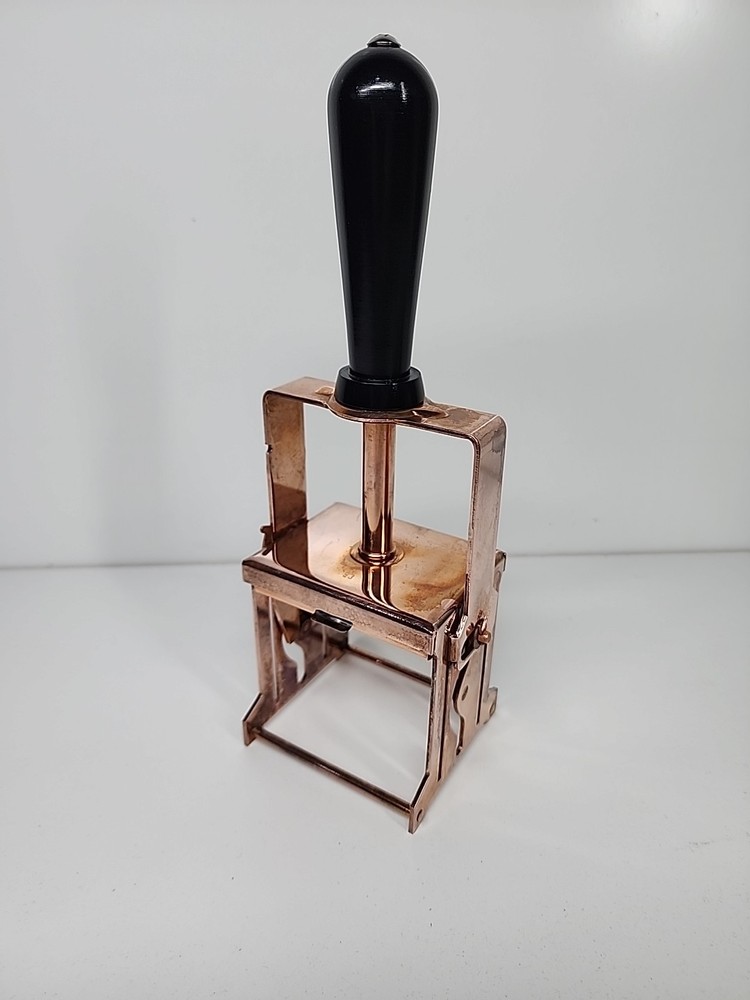 WMS & Co Old World Self Inking STAMP Copper Large 2x3"
