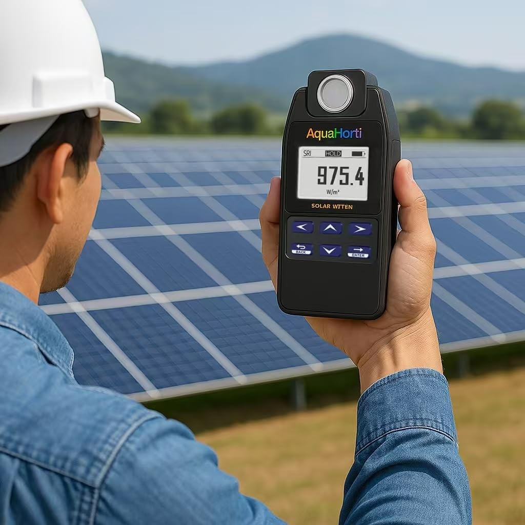 AH-SOL Solar Power Meter – High Precision Digital Solar Irradiance Meter for