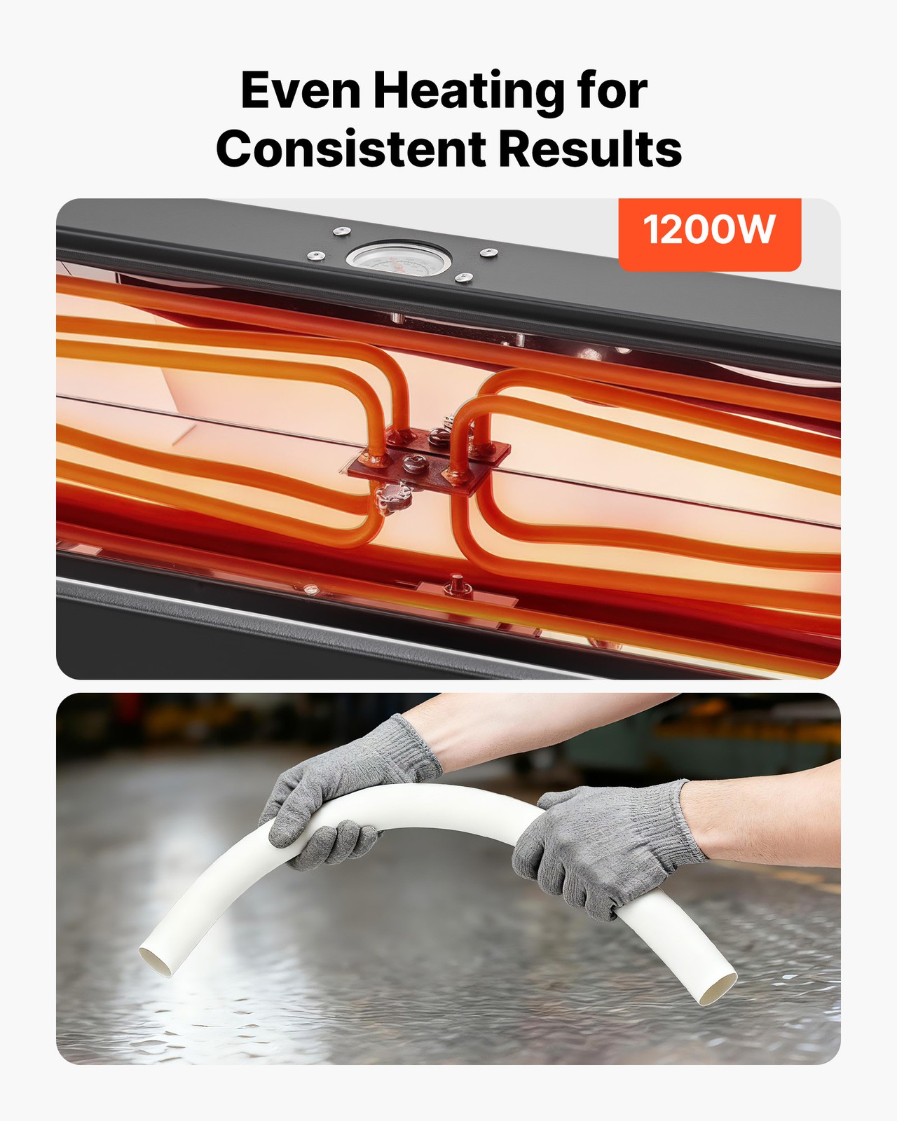 VEVOR Electric PVC Heater PVC Bender Conduit Heater 1/2" - 2" 1200W Pipe Bending