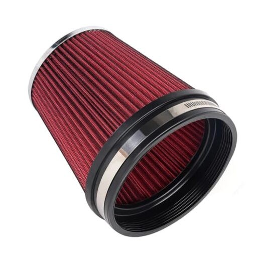 6" Inlet Cold Air Intake Filter Cone Replacement Performance Red (6" Tall)