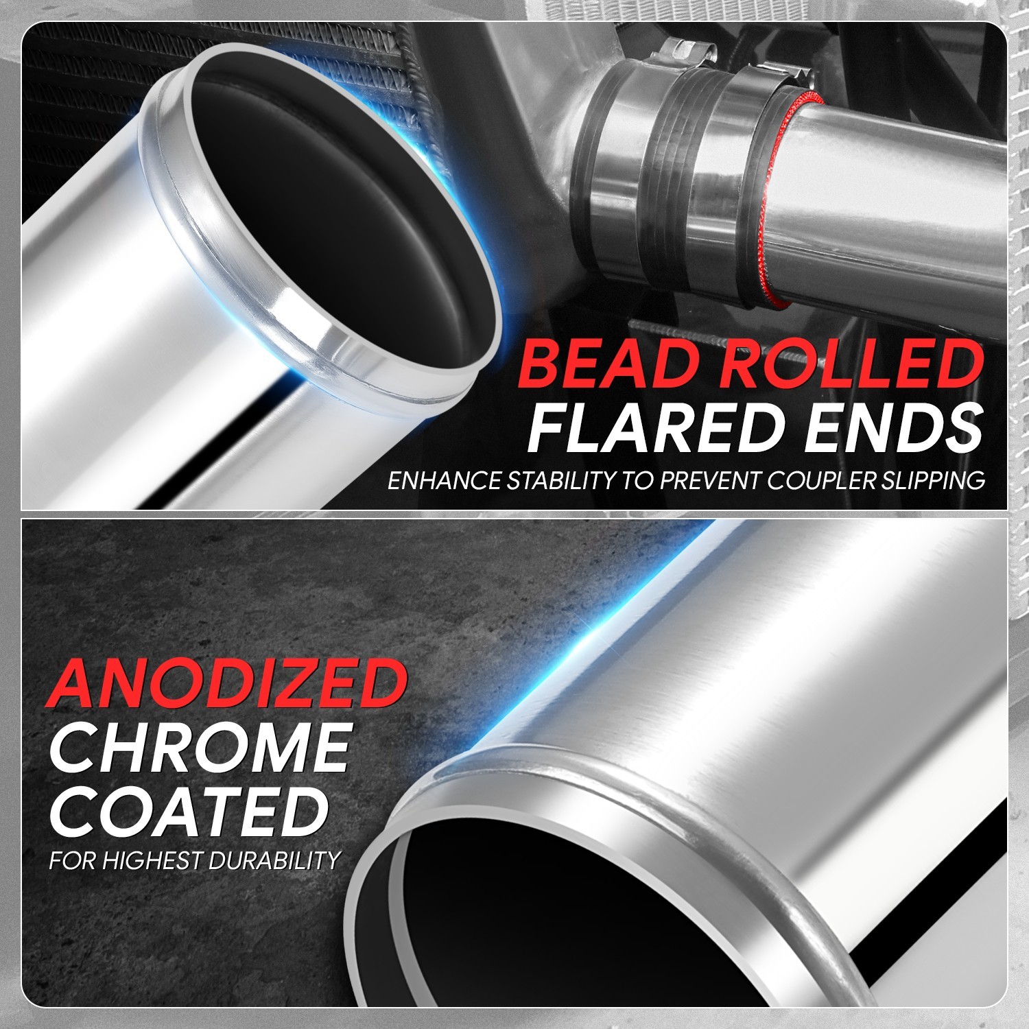 8 Pcs 90 180 Degree 3 inch Aluminum Intercooler Intake Pipe Piping Tube Custom