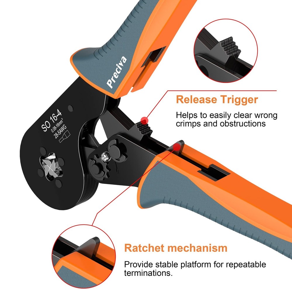 Alicates De Engarce Autoajustables Para Terminales De Cable Estilo Pro