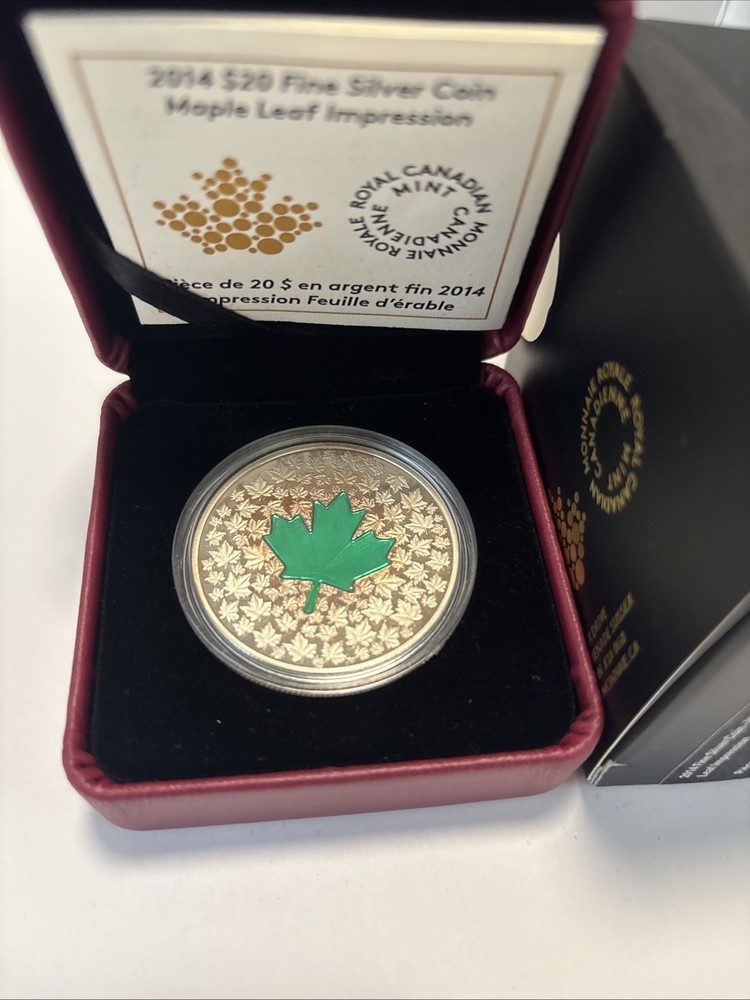 2014 $20 Maple Leaf Impression - Pure Silver Coin