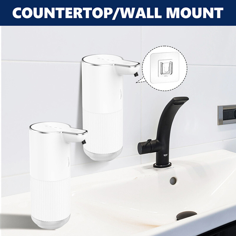 Automatic Foaming Soap Dispenser White Touchless 350ml USB Rechargeable