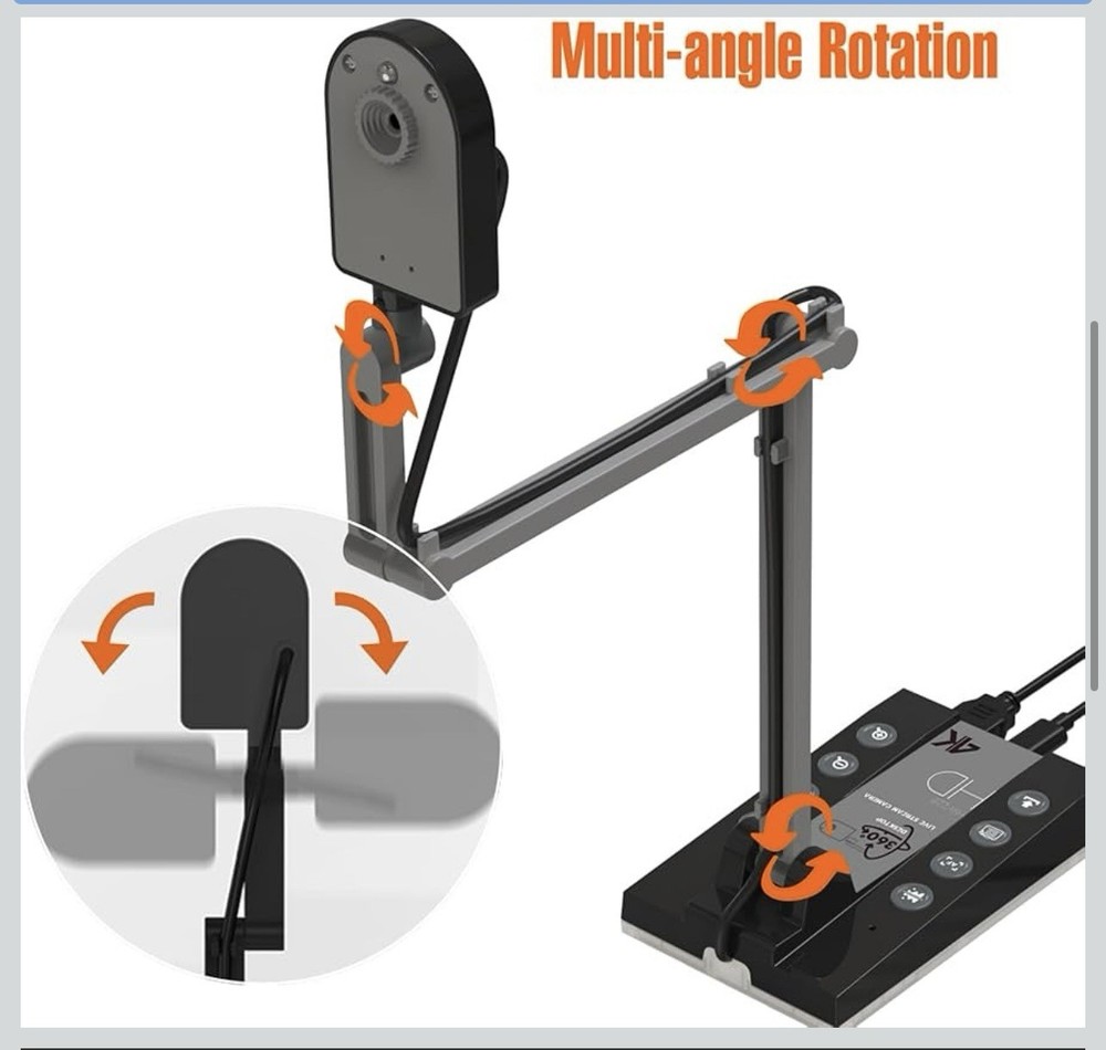 HDMI/USB Document Camera 15MP - LED Light - For Teaching and Presenting - NIB