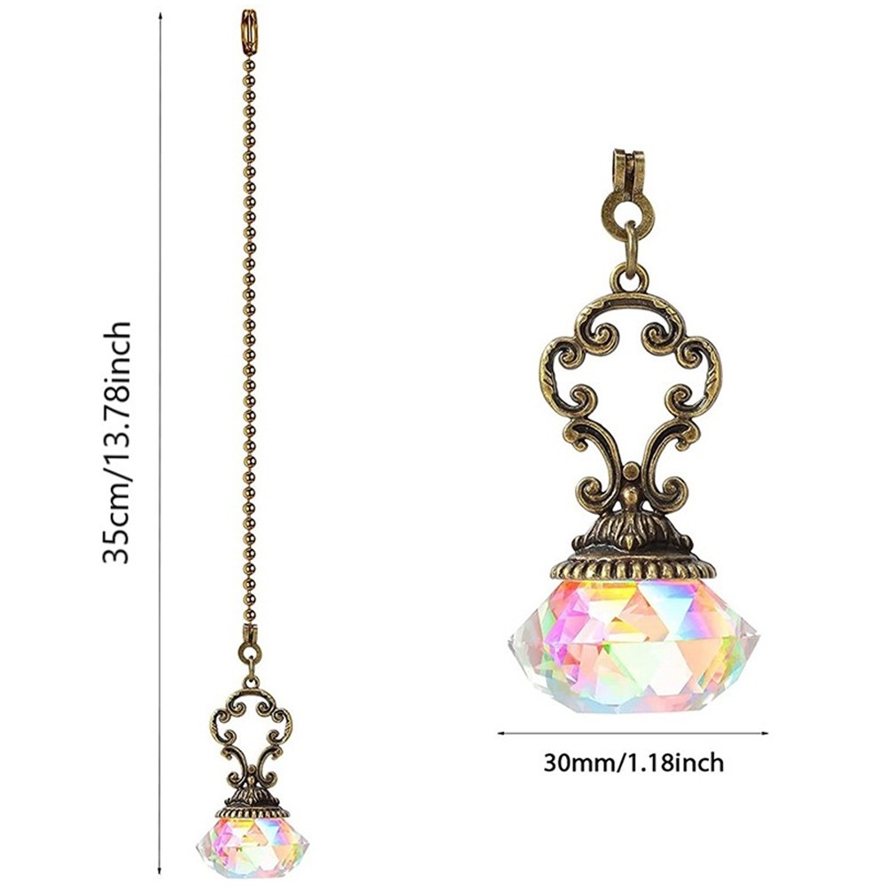 4 Pieces Artificial Crystal Ceiling Fan Pull Chains Pull Chain Extension7752