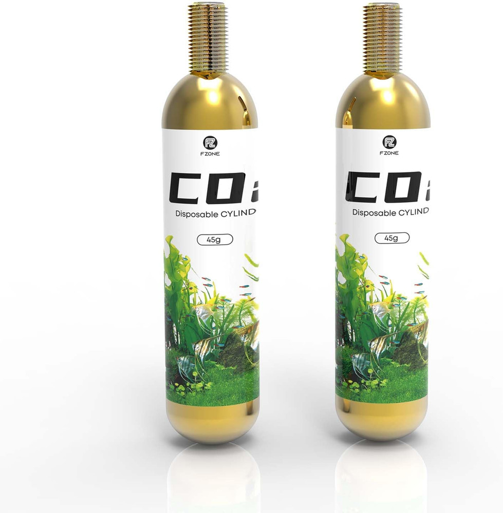 45G Disposable CO2 Cartridges with 5/8 Threaded Interfaces (2-Pack)