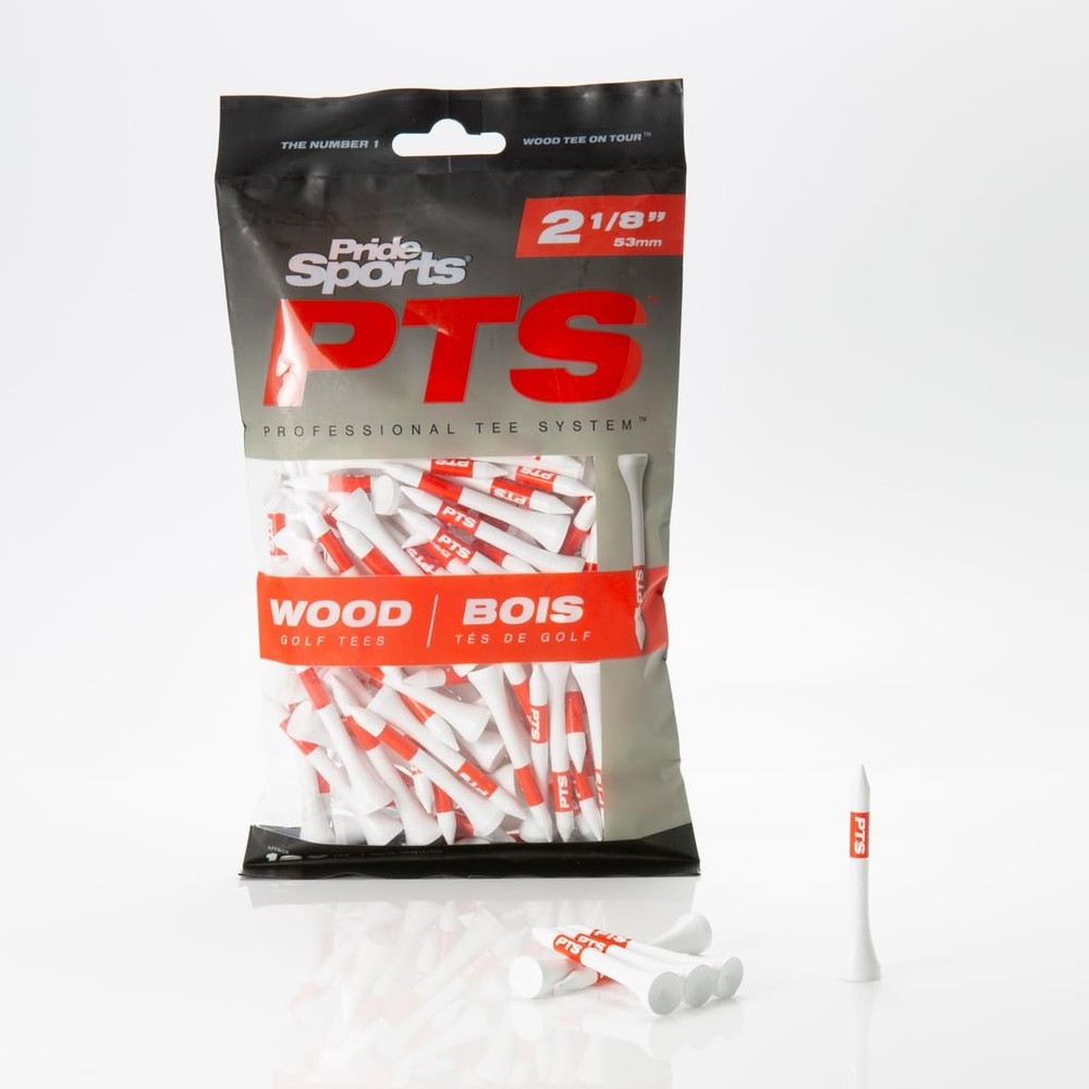2-1/8" Shortee Golf Tees 120 Pack - Red/White