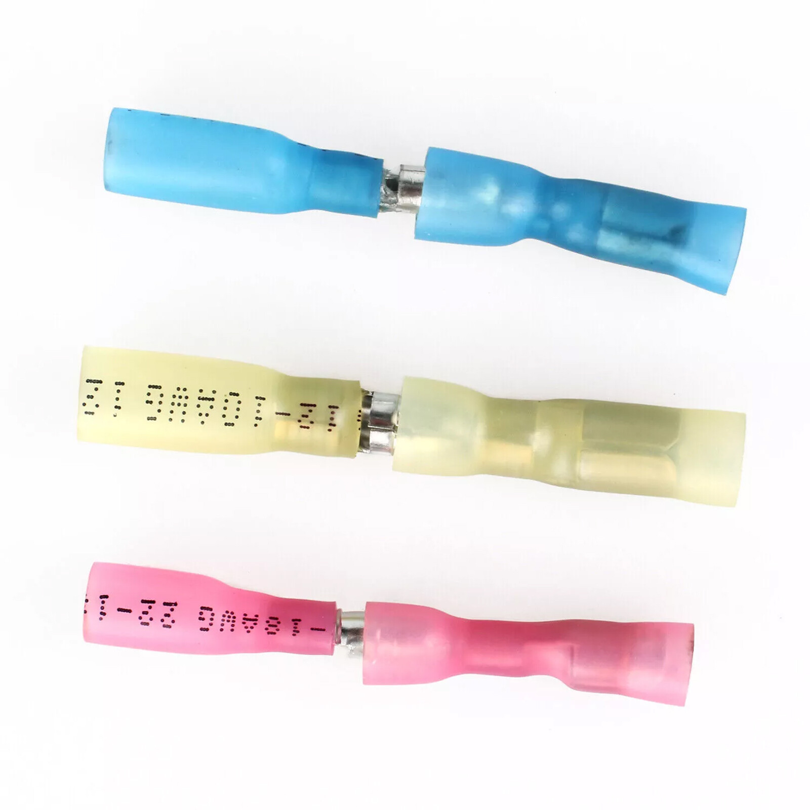 200pcs Heat Shrink Bullet Wire Connectors 22-10AWG Male Female Crimp Terminals