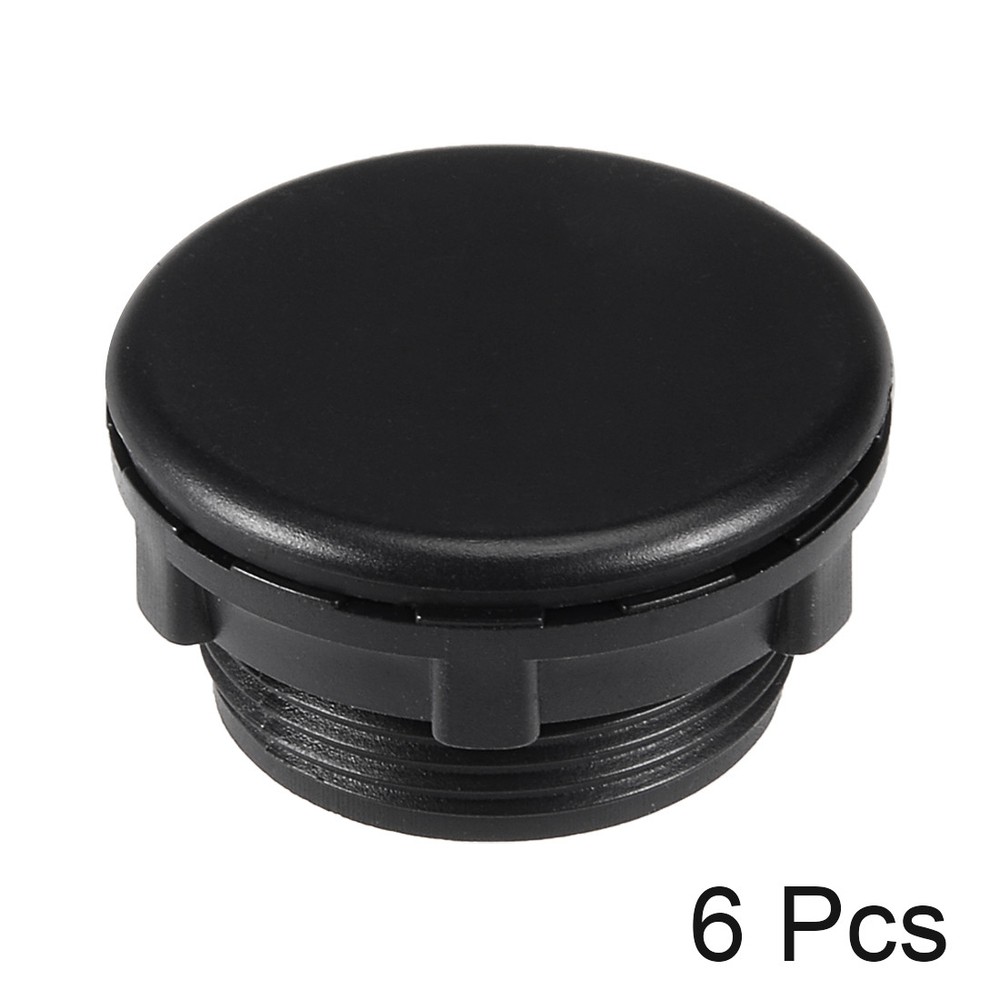6 Pcs 30mm Black Plastic Push Button Switch Hole Panel Plug