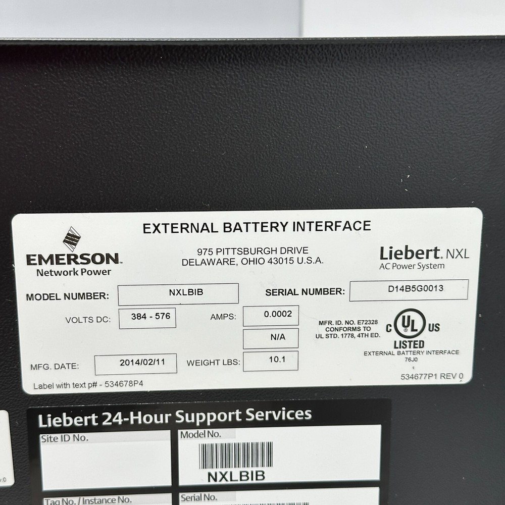 Emerson Network Power Liebert NXL External Battery Interface NXLBIB