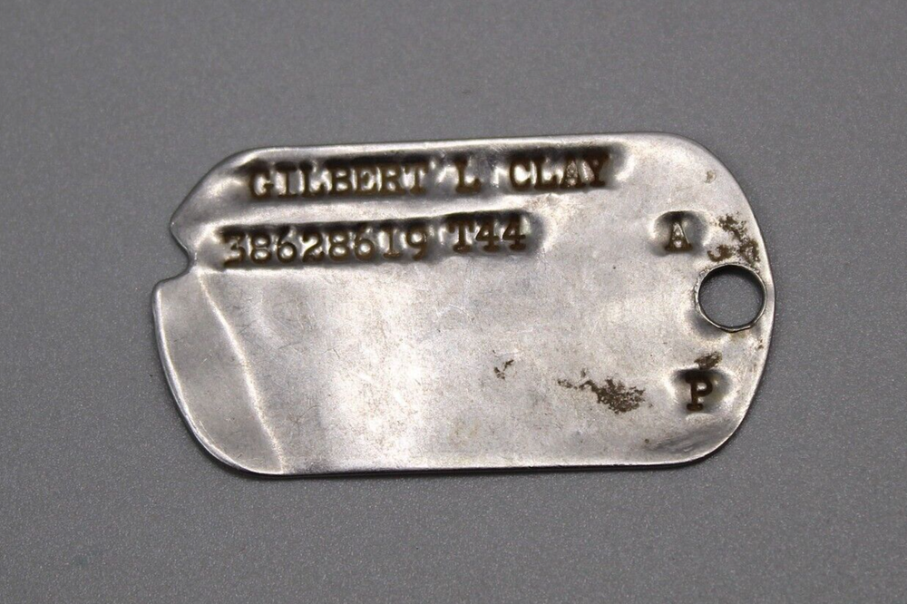 US Single Notched Dog Tag – T44 . FLU3728