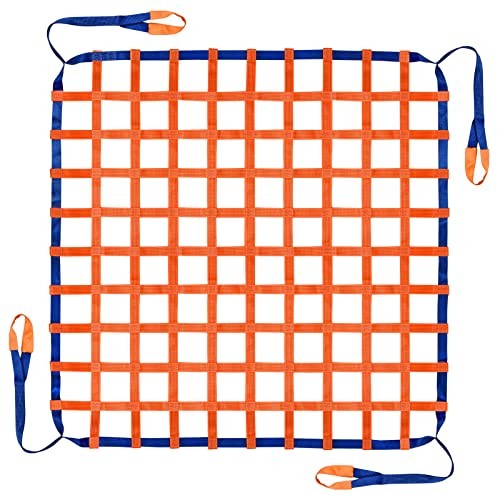 4.92' x 4.92' Cargo Lifting Nets - Flat Polyester Sling Hoisting Net - Max.