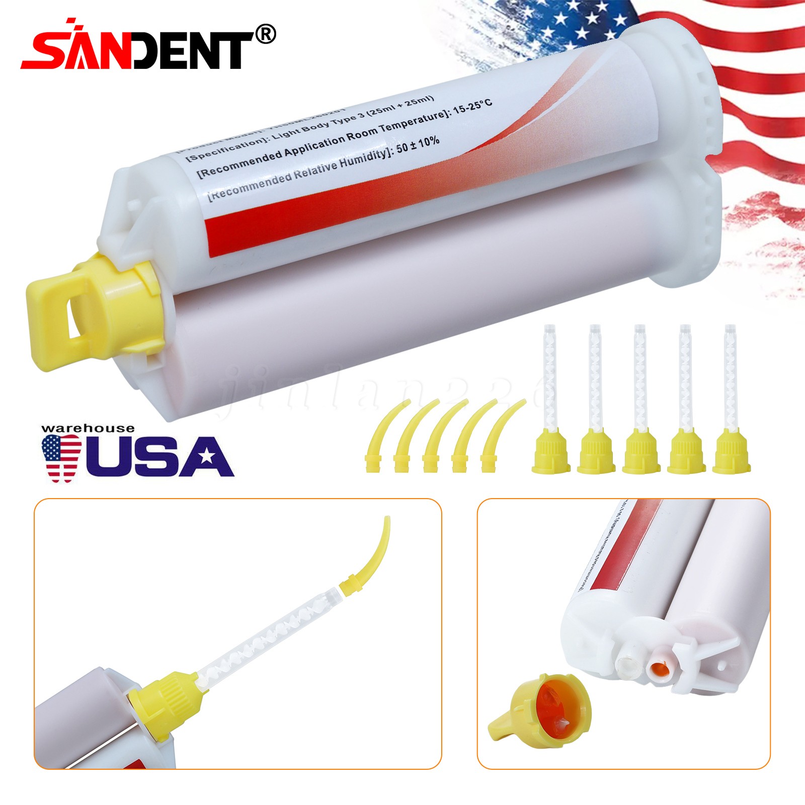 Dental Silicone Impression Material Putty Base+Catalyst+Light Body