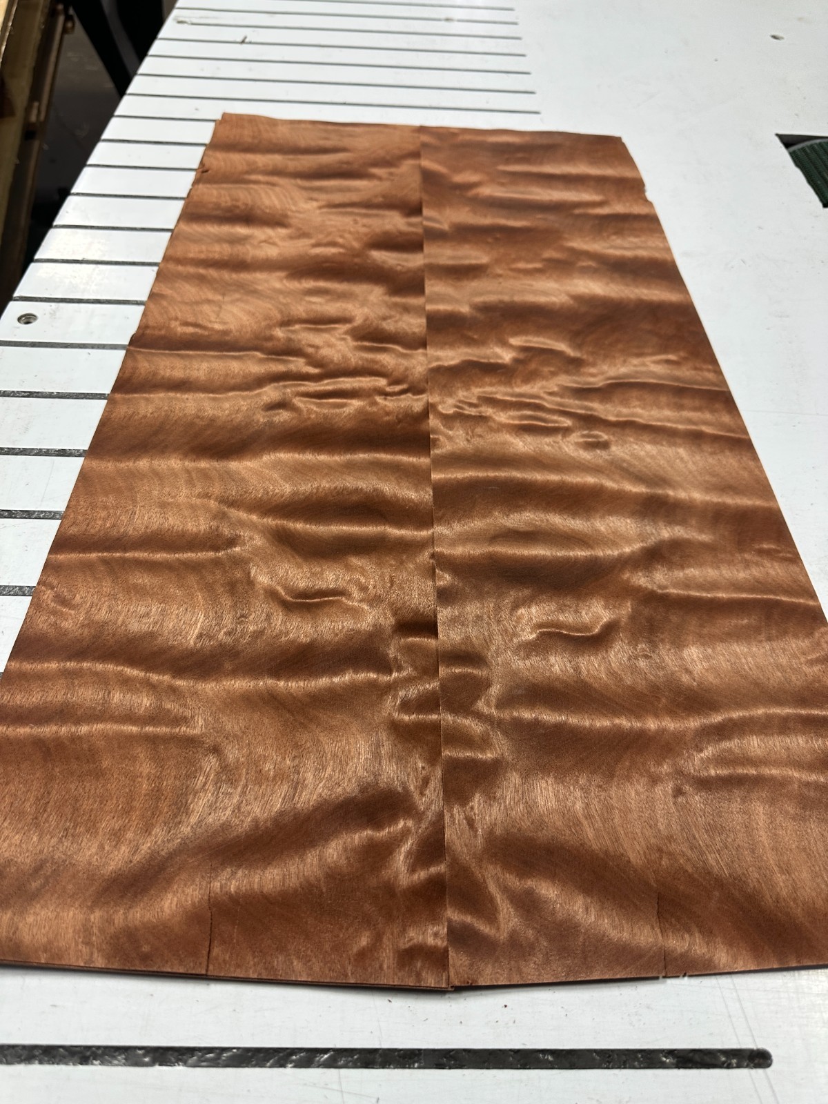 Pommele Sapele Raw Wood Veneer 2 sheets 27'' x 7'' 319R