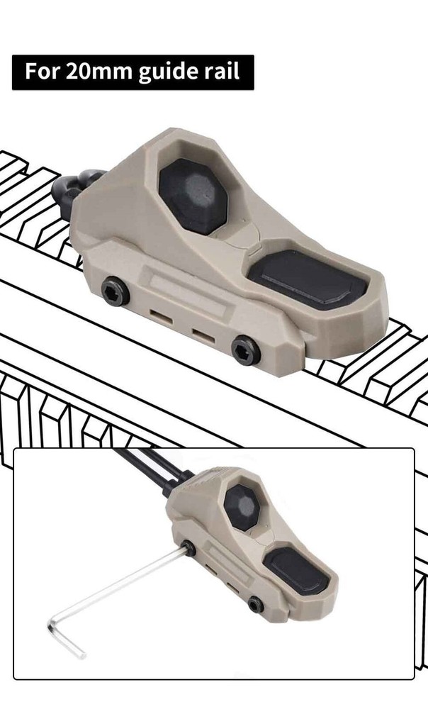 Tactical Flashlight Remote Dual Pressure Switch OGL PEQ DBAL ModButton Control