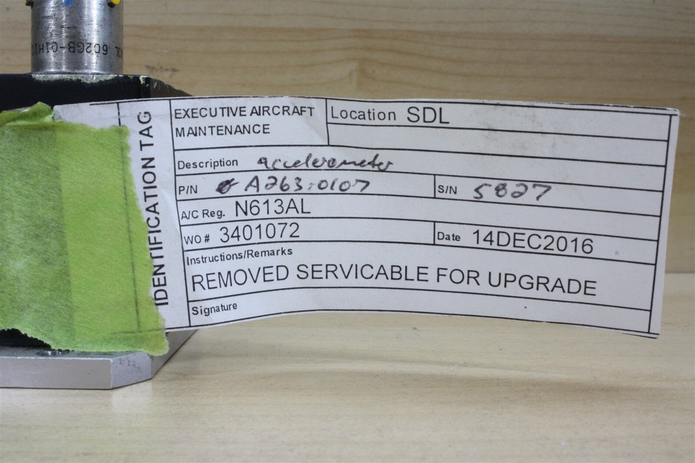 Schaevitz Aircraft Accelerometer A263-0107 (Made in England)