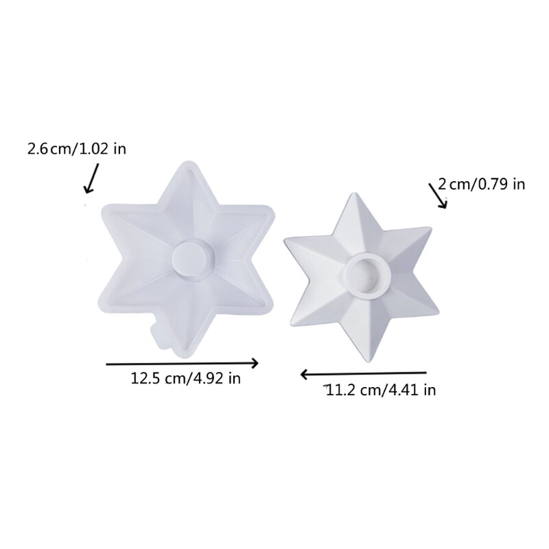 Holder Silicone Molds Star Candlestick Resins Castings