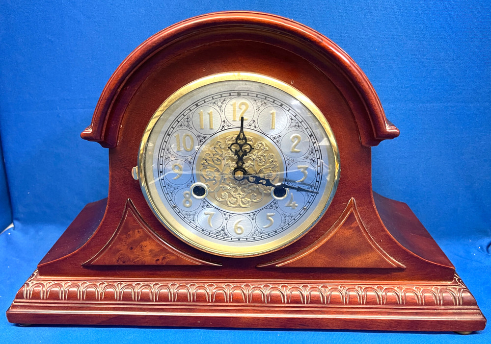 Large Vintage Tambour Mantel Clock *