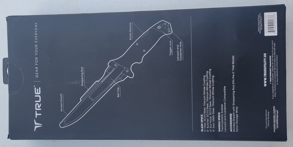 True Swift Edge Hunters Processing Knife Kit With 4 Replaceable Blades & TPR Han