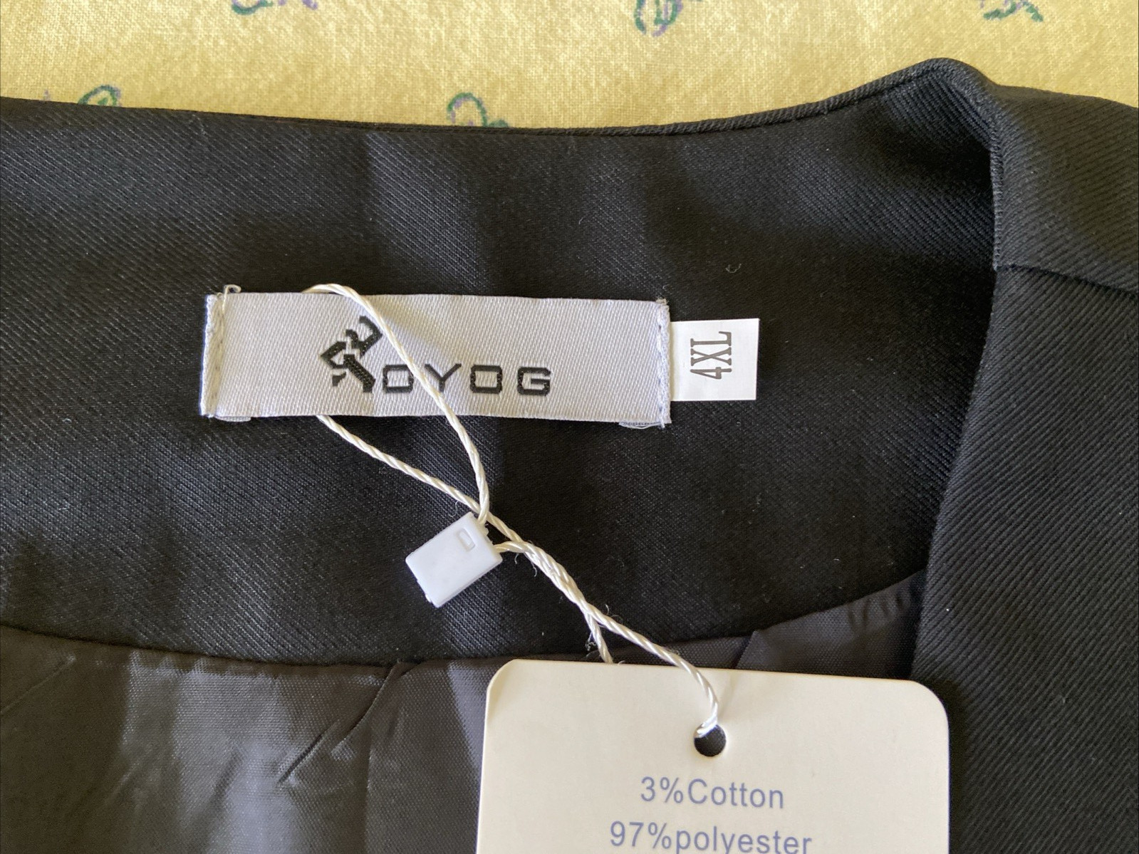 Men's Aoyog Formal Business Suit Vest 5 Buttons Size 4XL Black *NEW*