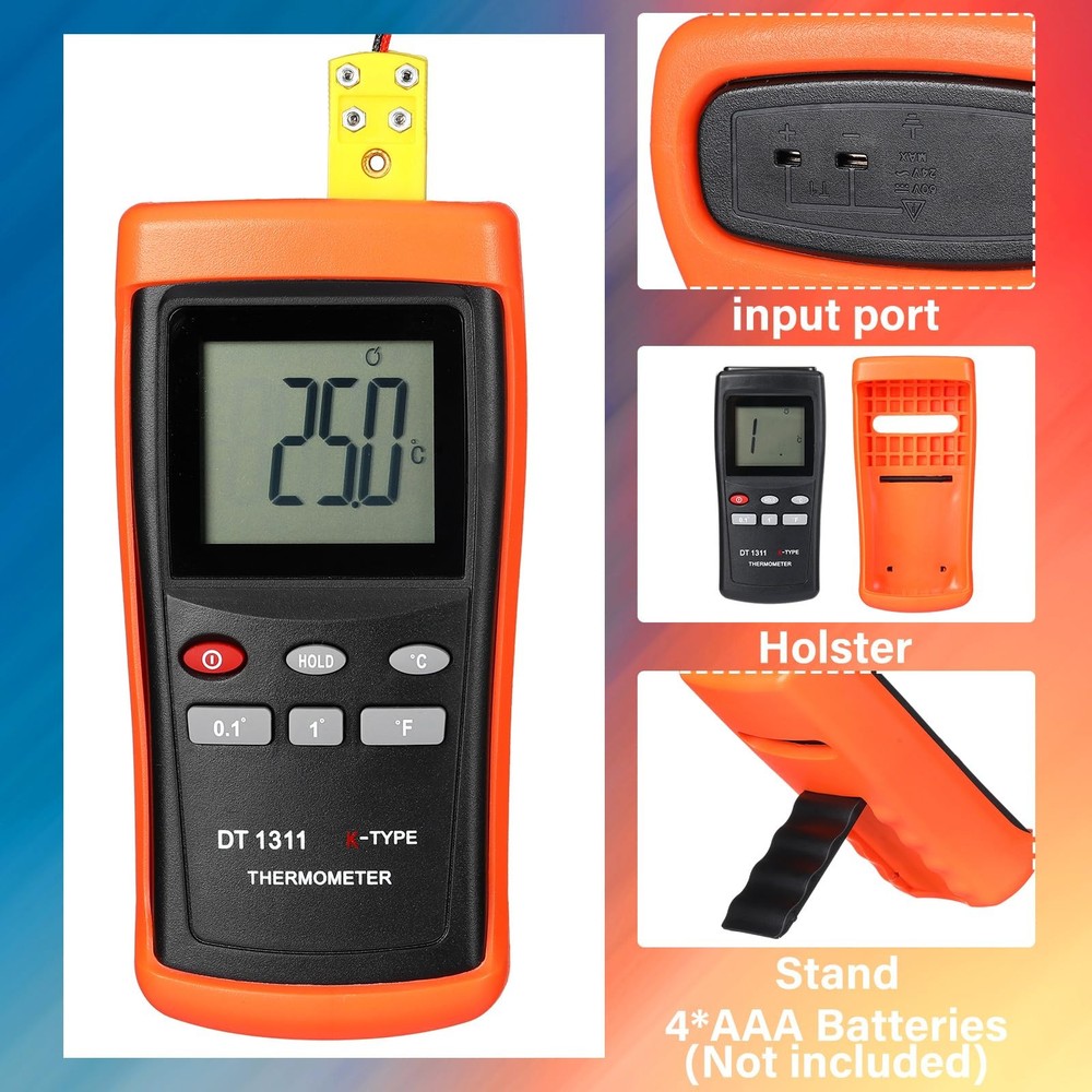 Relaxweex Kiln Thermometer Full Range High Temperature Pyrometer K-Type...