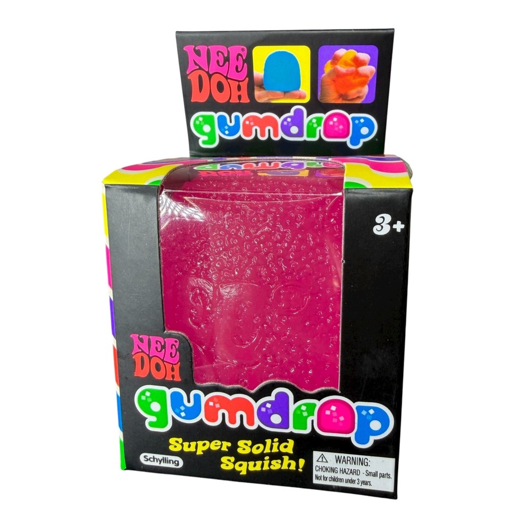 Nee Doh PINK Gumdrop Super Solid Squish Needoh Gumdrop New