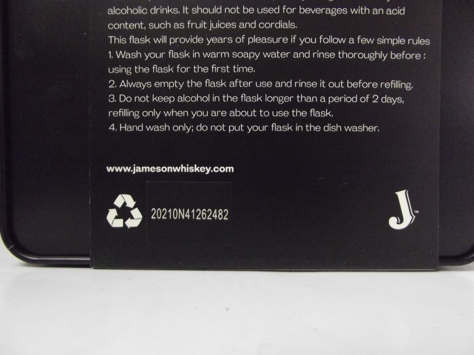 Jameson Flask Black Barrel Hip Flask In Gift Tin 6oz New Irish Whiskey