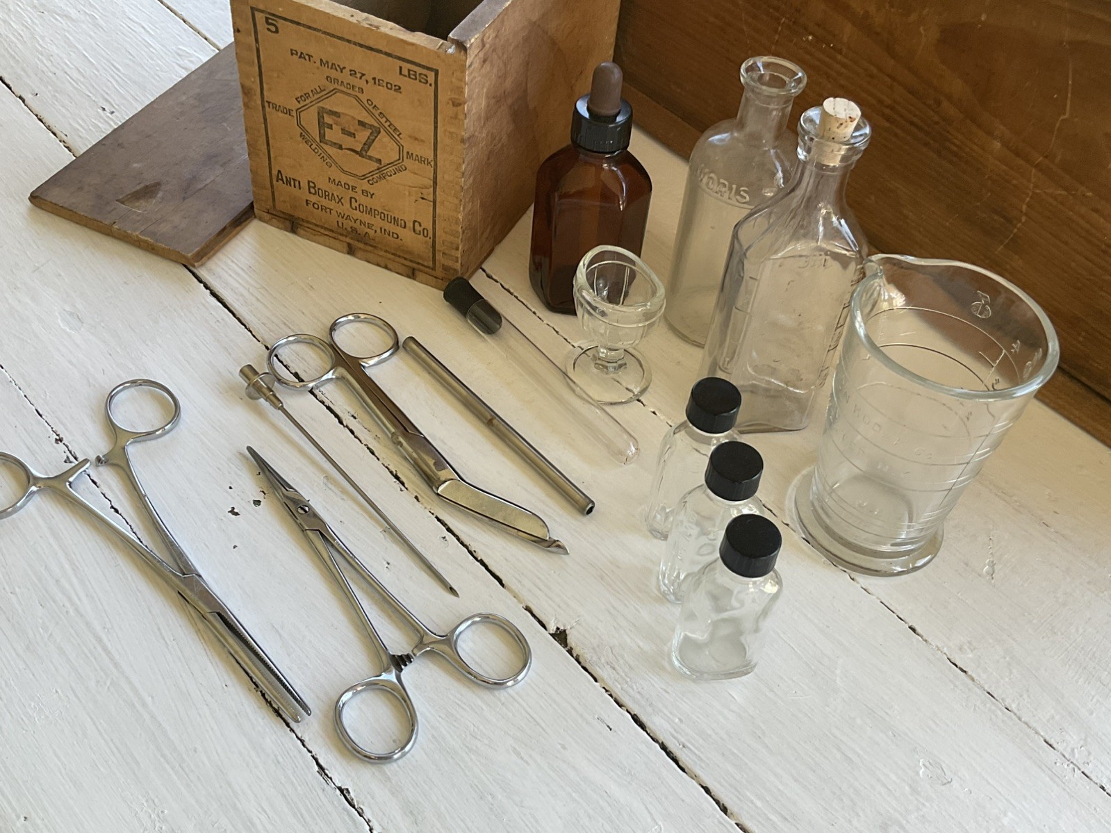 Antique LOT medical Apothecary Surgical Instrument Wendt Bristol GERMAN Chrome