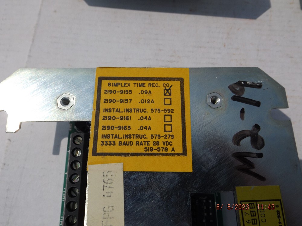 (1) Simplex 2190-9155 Addressable Module **FREE SHIPPING**