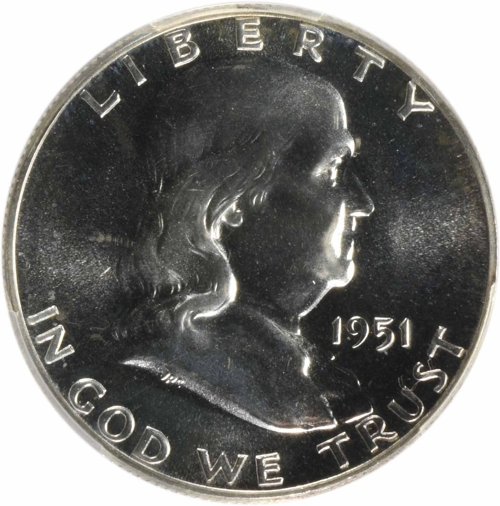 1951 Franklin Silver Half Dollar PR67 PCGS