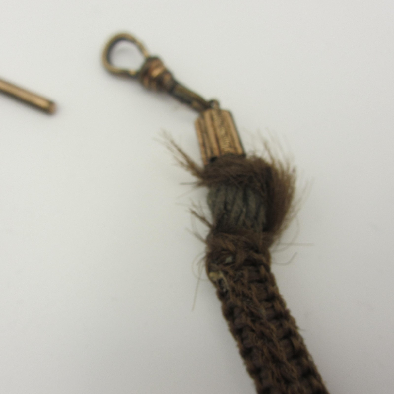 Vintage Watch Chain Mourning Hair T Bar READ