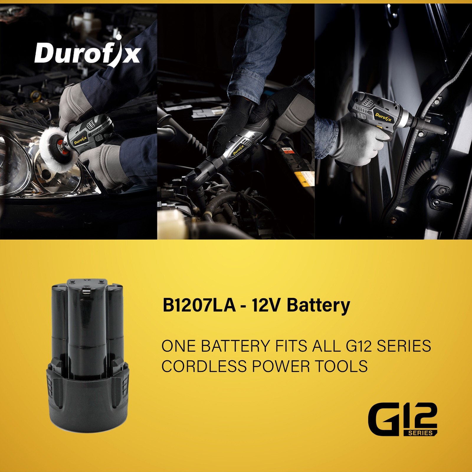 Durofix RW1216-3P G12 12V 3/8" 65 ft-lbs.Extended Reach Electric Ratchet Wrench