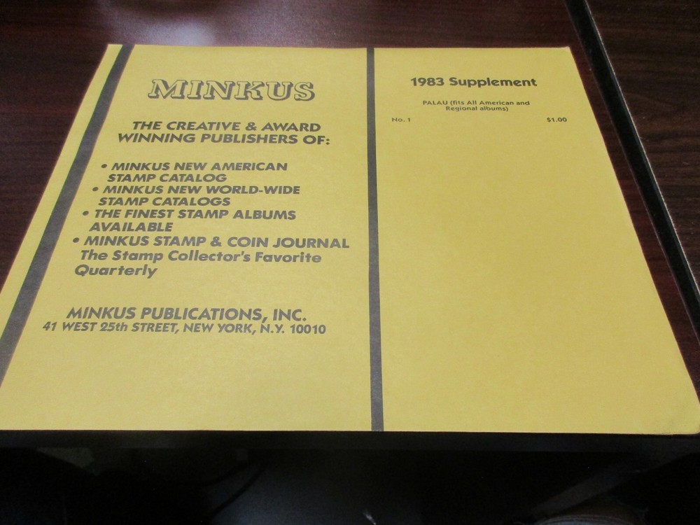 "MINKUS"  1983  SUPPLEMENT  PALAU    W/FREE SHIPPING!!!