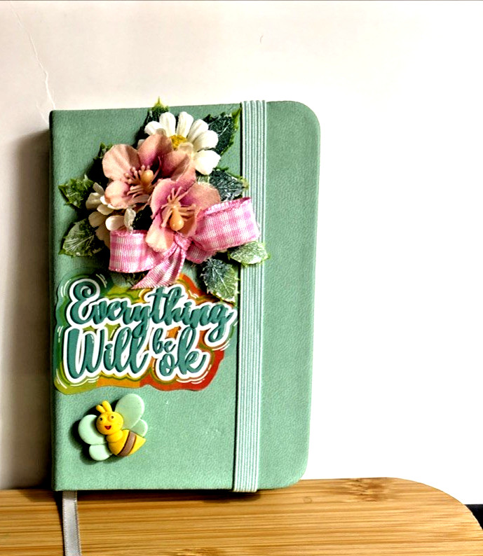 HANDCRAFTED BEADED PEN & NOTE PAD SET -everything Will Be Ok