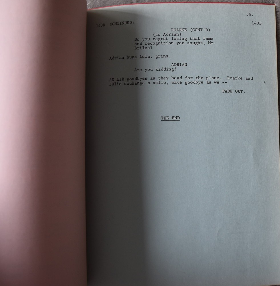 1983 The Fall Guy (Pleasure Isle) Original Screenplay Script