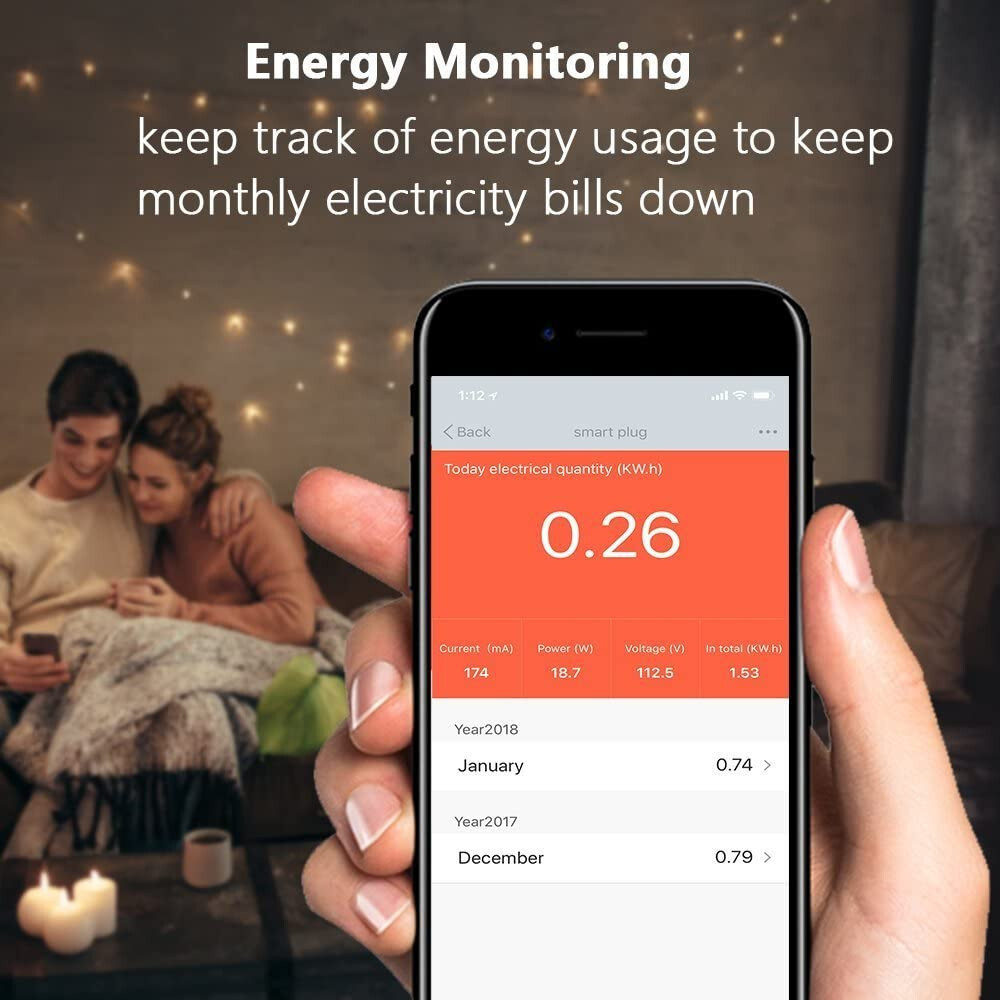 4Pack Smart Plug Wifi Switch Socket Outlet Compatible with Alexa GoogleAssistant